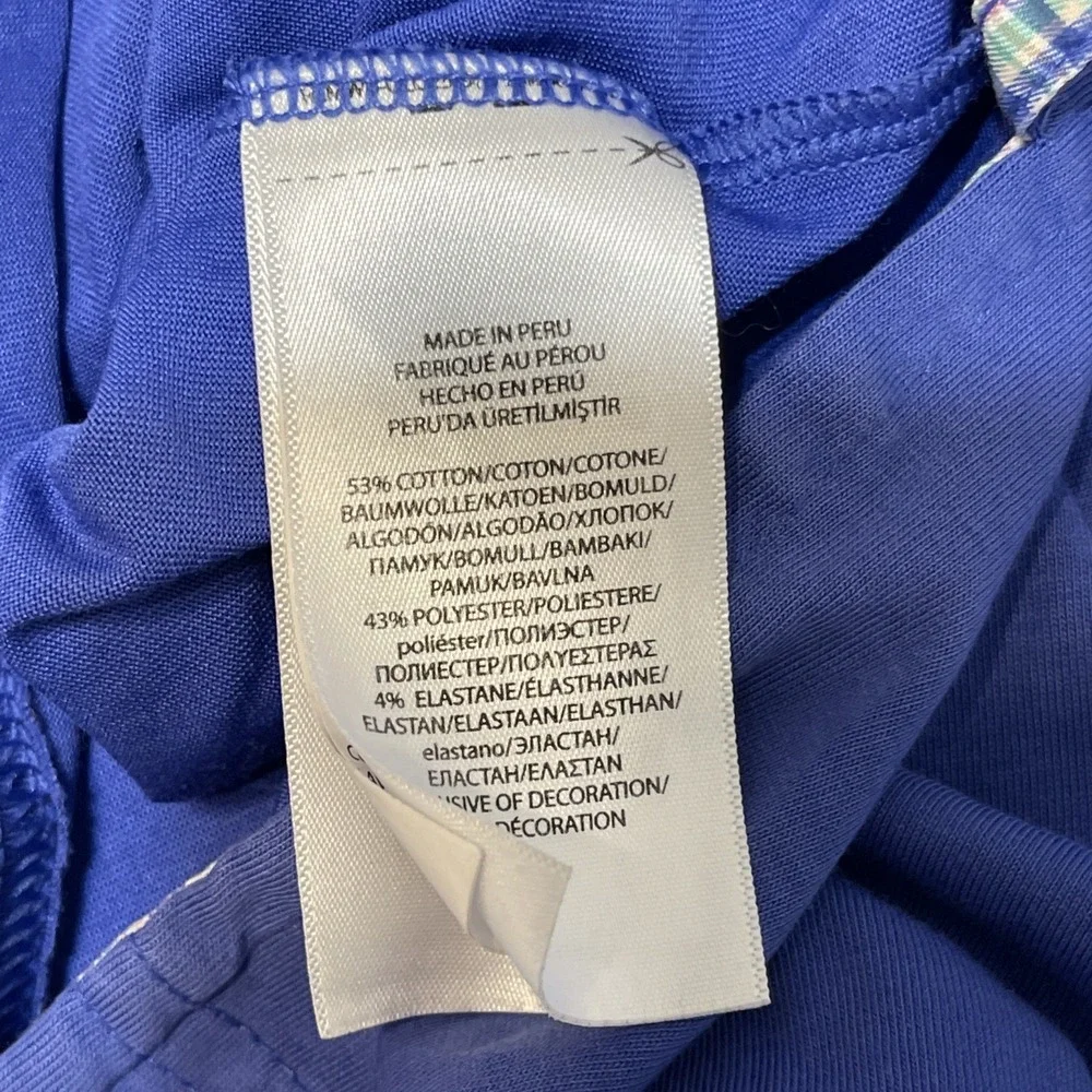 Polo Ralph Lauren Polo Golf Mens 2XL Blue Plaid Collar Classic Pony Logo